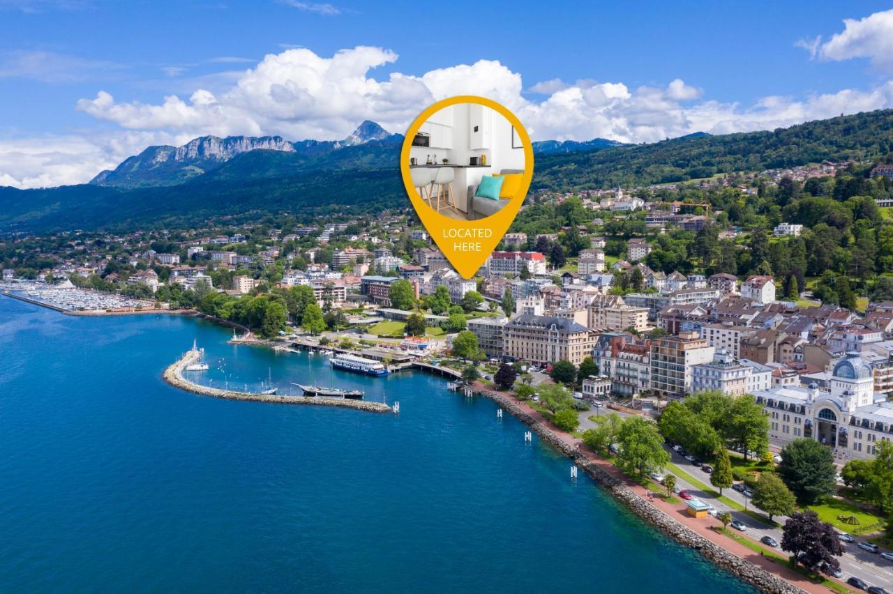 Apt Renove A 2 Min A Pied Du Lac - Wifi Gratuit Εβιάν-λε-Μπαιν Εξωτερικό φωτογραφία